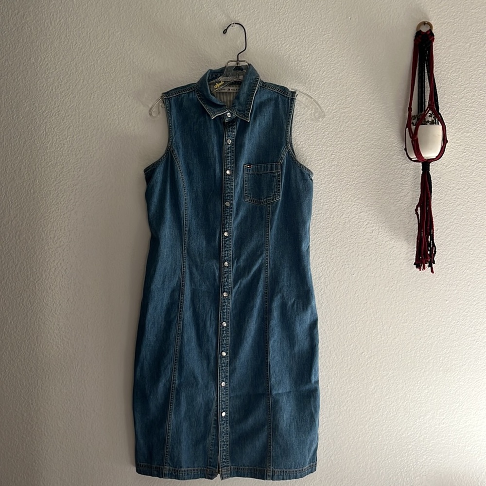 Tommy Hilfiger Stretch Denim Button Down Dress